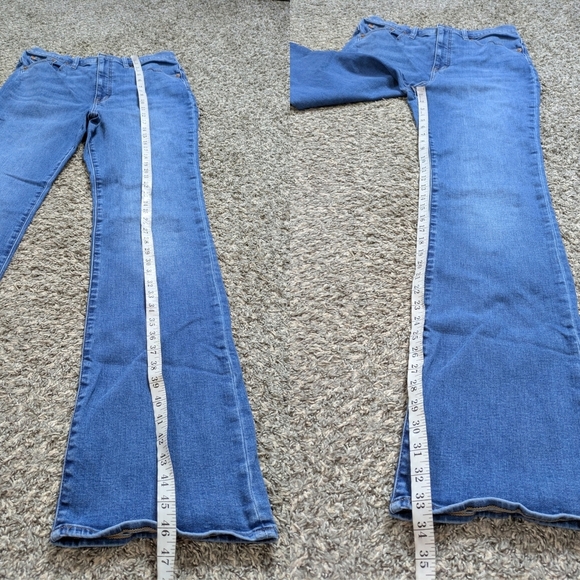 Madewell Medium Wash Blue Denim Skinny Flare Jean 31T - Picture 14 of 15